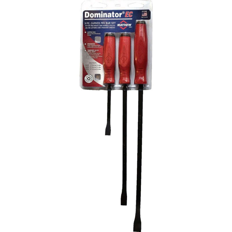 Dominator Economy Curved 3-Piece Pry Bar Kit (8C, 13C, 17C)