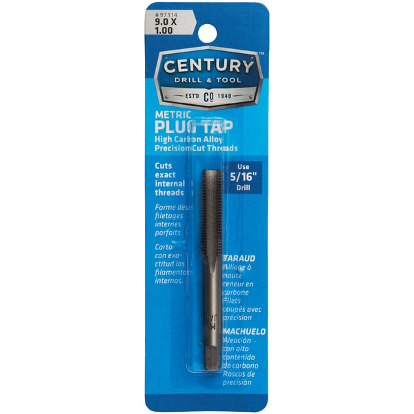 Century Drill & Tool 9.0x1.00 Carbon Steel Metric Tap