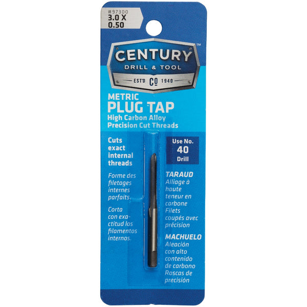 Century Drill & Tool 3.0x0.50 Carbon Steel Metric Tap