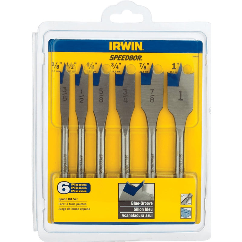 Irwin Speedbor 6-Piece Spade Bit Set