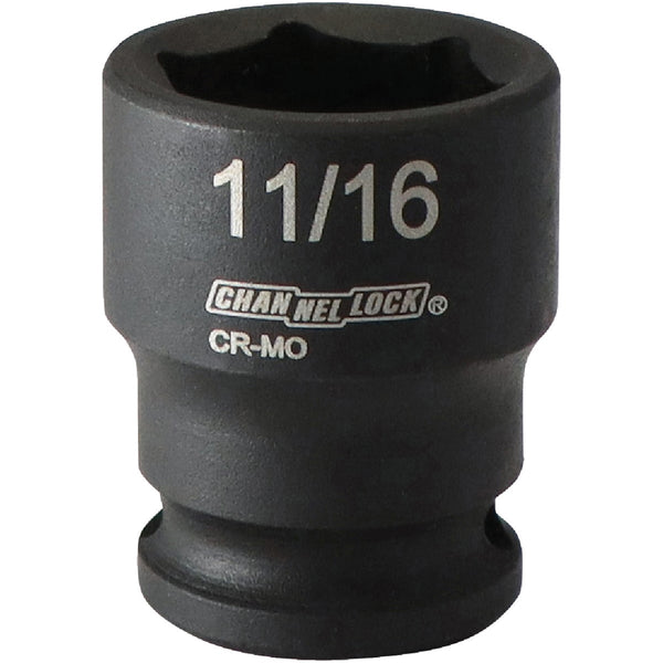 Channellock 3/8 In. Drive 11/16 In. 6-Point Shallow Standard Impact Socket