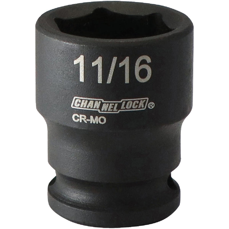 Channellock 3/8 In. Drive 11/16 In. 6-Point Shallow Standard Impact Socket