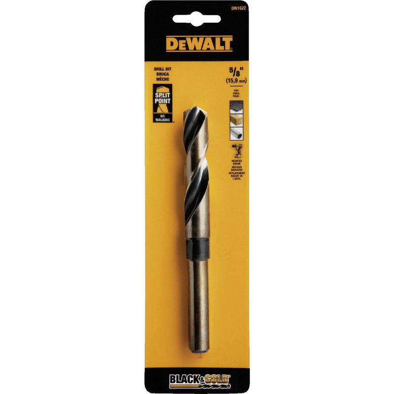 DeWalt 5/8 In. Black & Gold High Speed Steel Drill Bit
