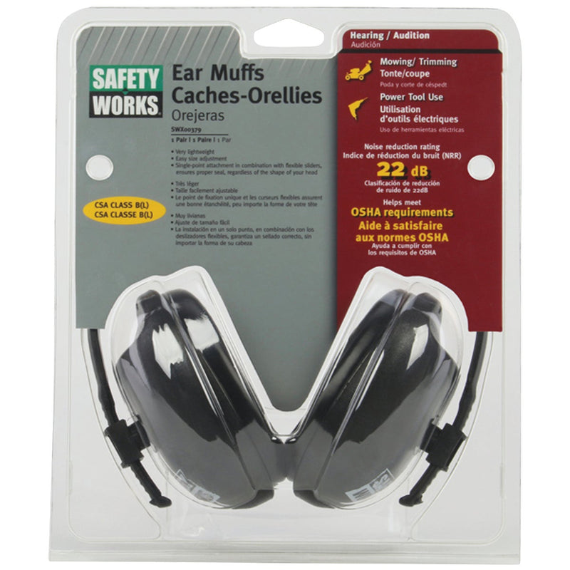 Safety Works 22 dB NRR Foldable Earmuffs