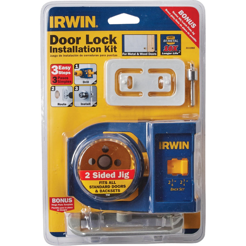 Irwin Bi-Metal Door Lock Installation Kit for Wood and Metal Doors