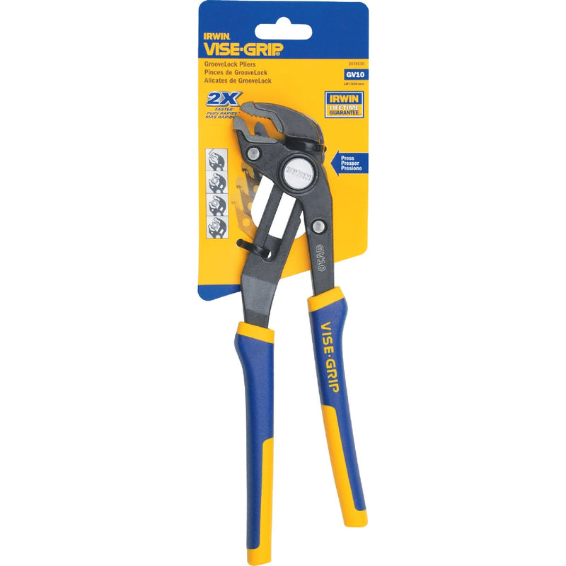 Irwin Vise-Grip 10 In. V-Jaw GrooveLock Groove Joint Pliers