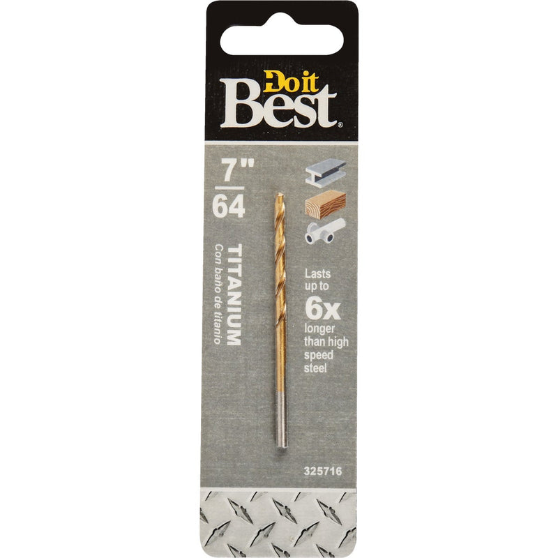 Do it Best 7/64 In. Titanium Drill Bit