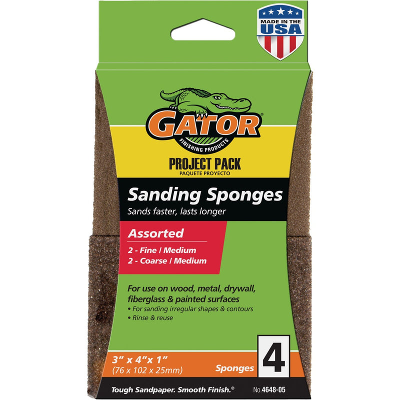 Gator Multi-Surface 3 In. x 4 In. x 1 In. Sanding Sponges (4-Pack)