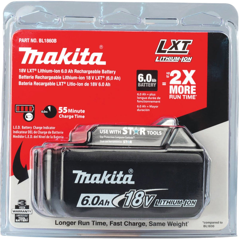 Makita 18 Volt LXT Lithium-Ion 6.0 Ah Tool Battery