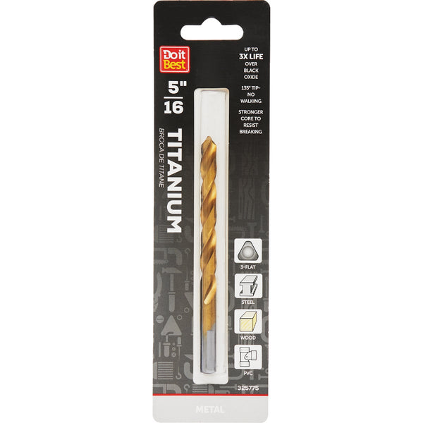 Do it Best 5/16 In. Titanium Drill Bit