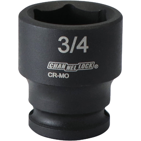 Channellock 3/8 In. Drive 3/4 In. 6-Point Shallow Standard Impact Socket