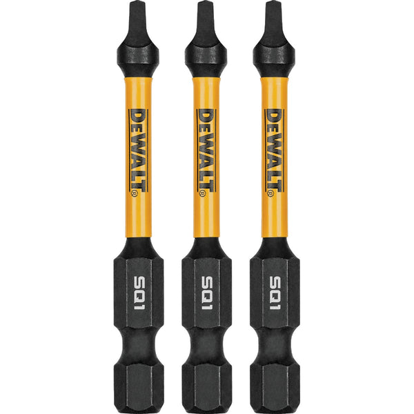 DEWALT FlexTorq 2-1/4 In. #1 Square Insert Impact Screwdriver Bit (3-Pack)