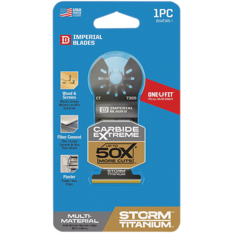 Imperial Blades One Fit Carbide Extreme 1-3/8 In. Storm Titanium Multi-Material Blade