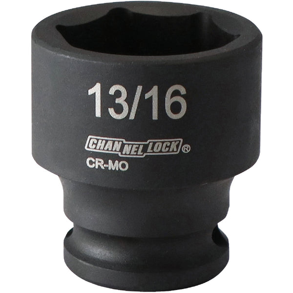 Channellock 3/8 In. Drive 13/16 In. 6-Point Shallow Standard Impact Socket