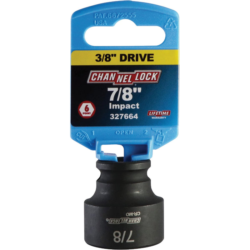 Channellock 3/8 In. Drive 7/8 In. 6-Point Shallow Standard Impact Socket