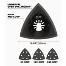 Milwaukee OPEN-LOK 3-1/2 In. 60/120/240 Grit Pad & Sanding Variety Pack (10-Pack)