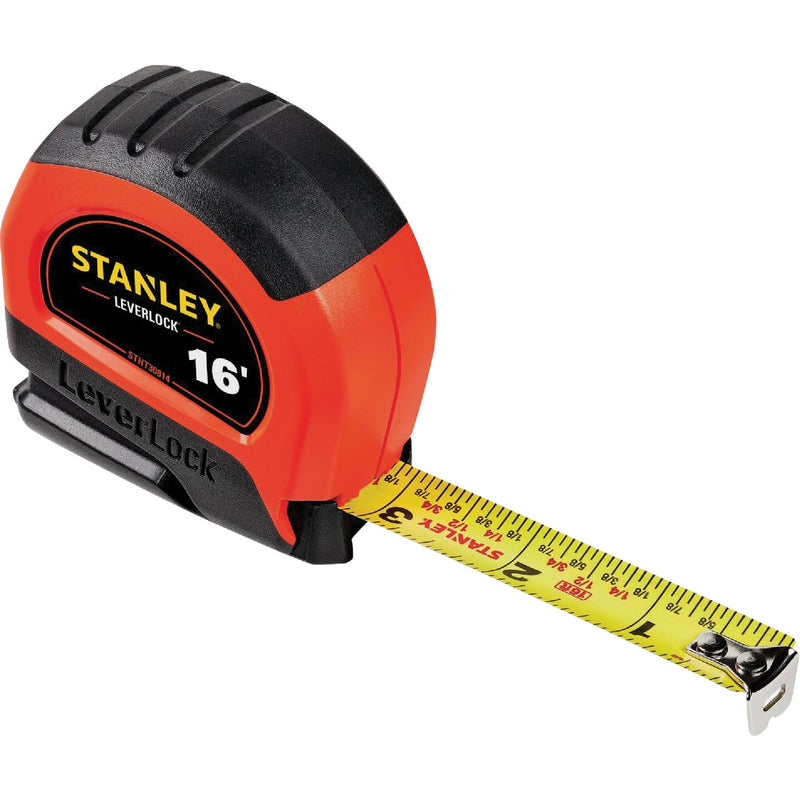 Stanley LeverLock 16 Ft. High-Visibility Tape Measure