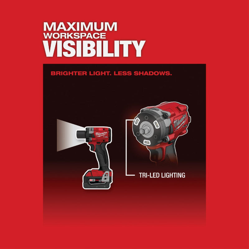 Milwaukee M18 FUEL Brushless 3/8 In. Compact Cordless Impact Wrench with Friction Ring (Tool Only)