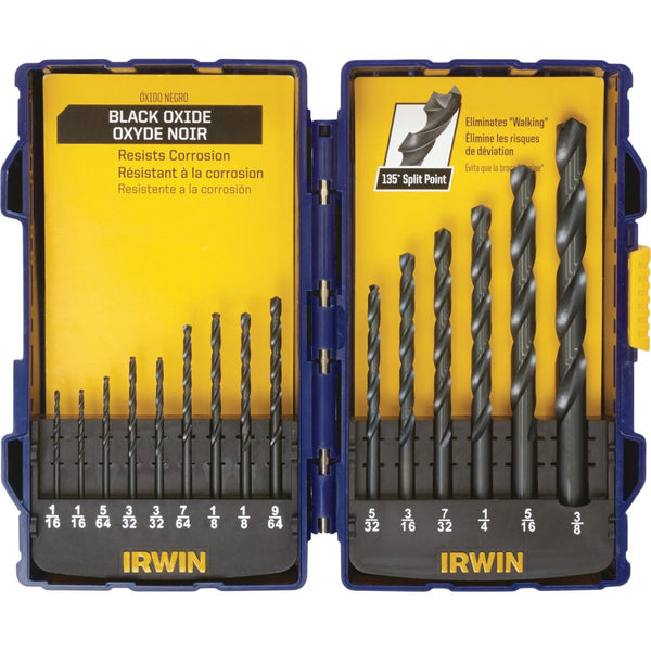 Irwin 15-Piece Black Oxide Drill Bit Set