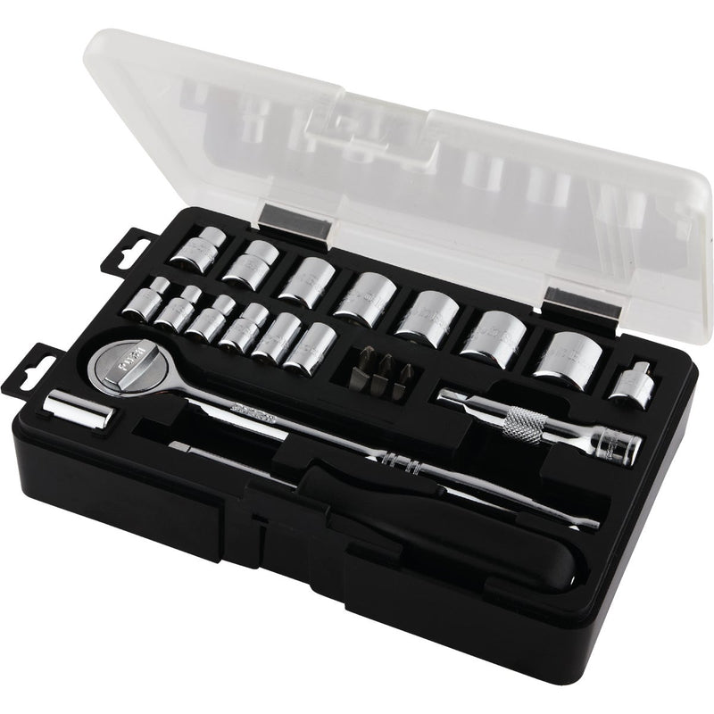 Do it Best Standard 1/4 In. and 3/8 In. Drive 6-Point Shallow Ratchet & Socket Set (24-Piece)