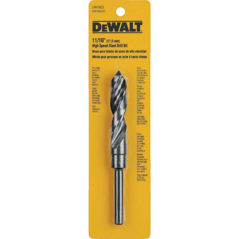 DeWalt 11/16 In. Black & Gold High Speed Steel Drill Bit