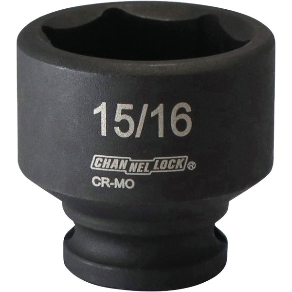 Channellock 3/8 In. Drive 15/16 In. 6-Point Shallow Standard Impact Socket