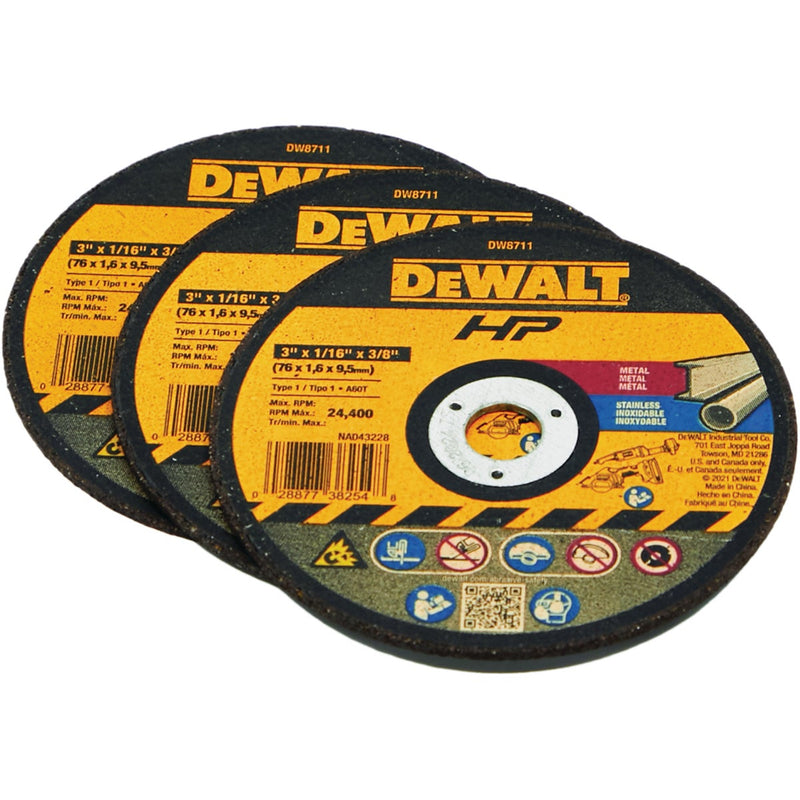 DEWALT 3 In. Bonded Cutting Wheel (3-Pack)