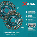 Makita X-LOCK 4-1/2 In. Stringer Bead Twist Stainless Steel Angle Grinder Wire Wheel