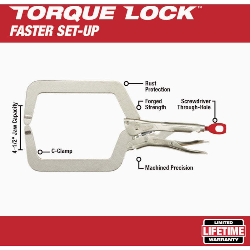 Milwaukee Torque Lock 9 In. Locking C-Clamp with Deep Jaws