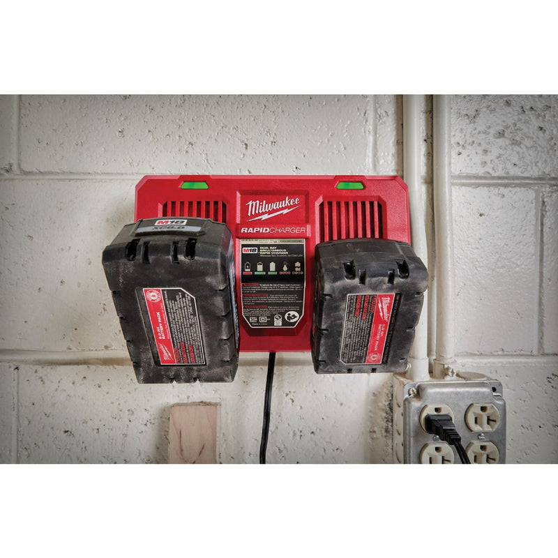 Milwaukee M18 18-Volt Lithium-Ion Dual Bay Simultaneous Rapid Battery Charger