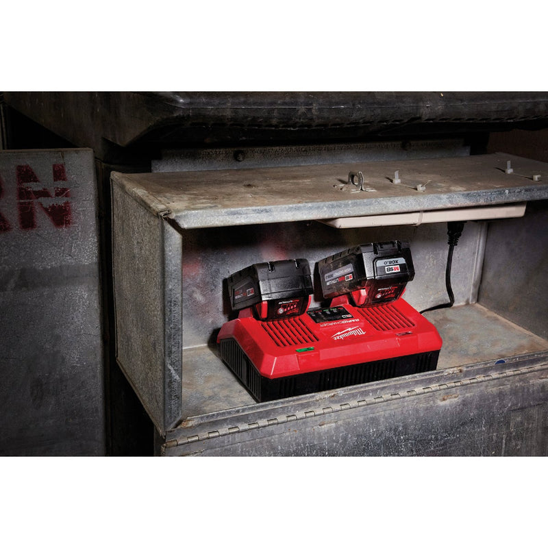 Milwaukee M18 18-Volt Lithium-Ion Dual Bay Simultaneous Rapid Battery Charger