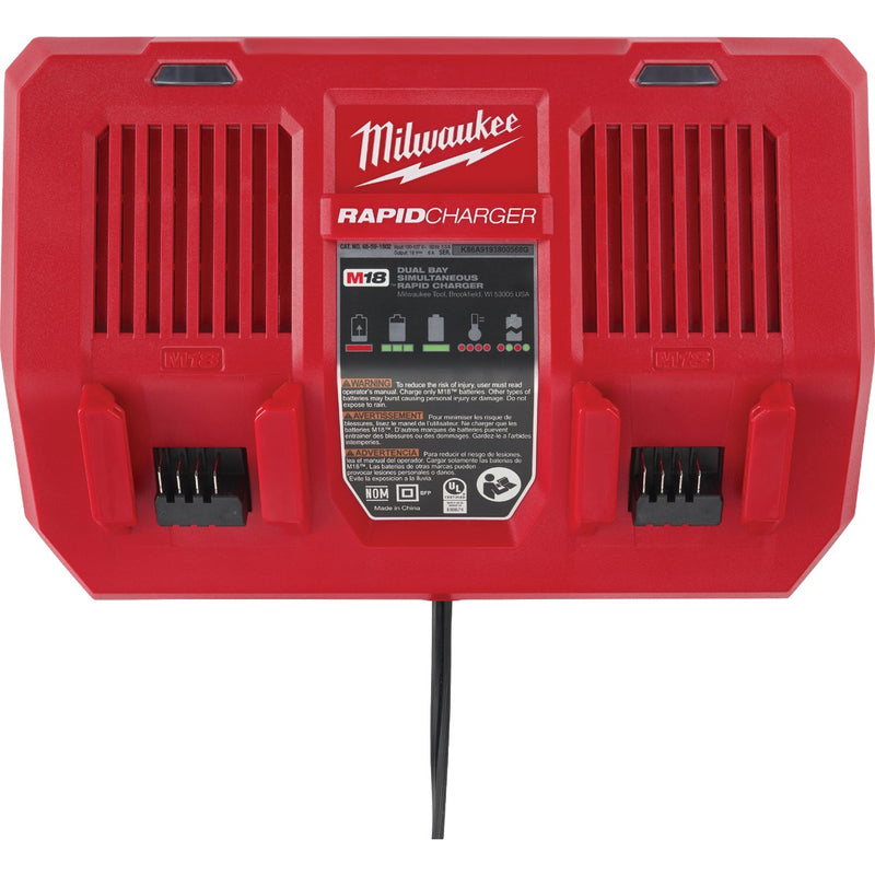 Milwaukee M18 18-Volt Lithium-Ion Dual Bay Simultaneous Rapid Battery Charger