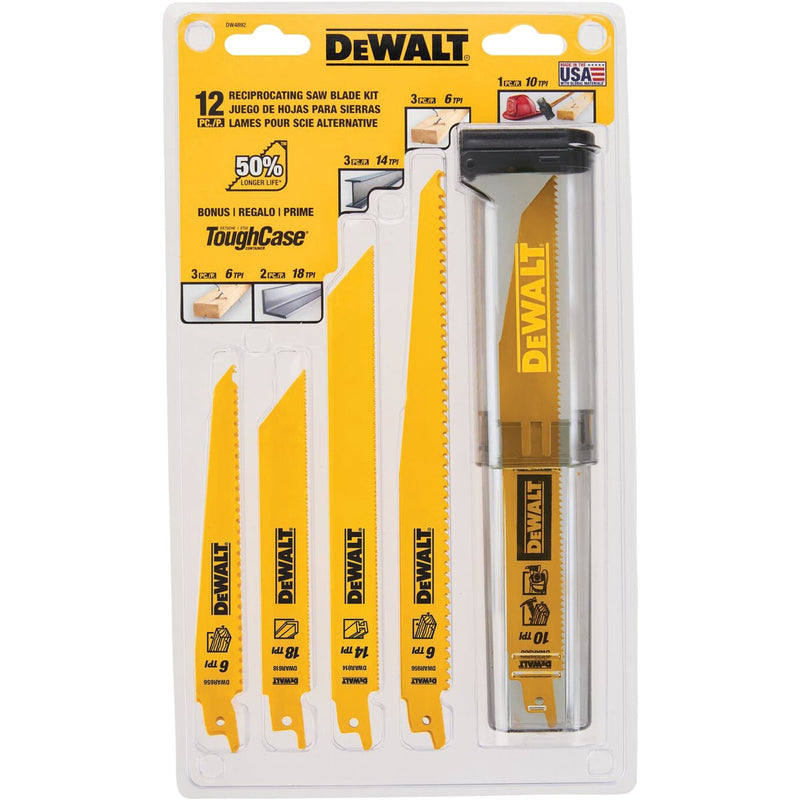 DeWalt 12-Piece Reciprocating Saw Blade Set