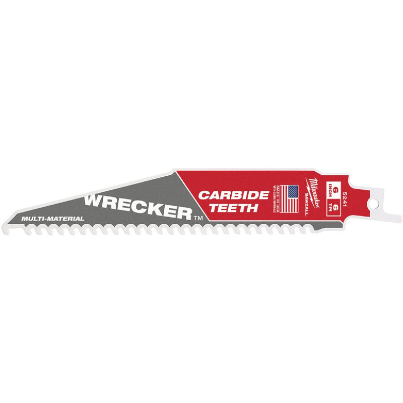 Milwaukee SAWZALL The WRECKER 6 In. 6 TPI Multi-Material Reciprocating Saw Blade
