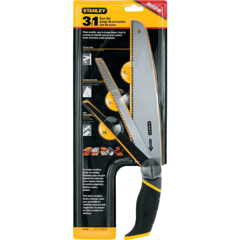 Stanley Hand Saw Set (3-Piece)