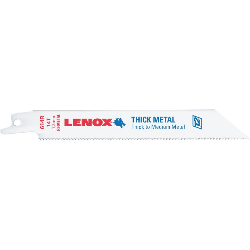 Lenox 6 In. 14 TPI Thick Metal Reciprocating Saw Blade (5-Pack)