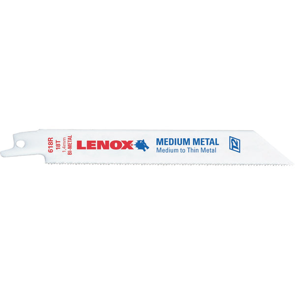Lenox 6 In. 18 TPI Medium Metal Reciprocating Saw Blade (5-Pack)