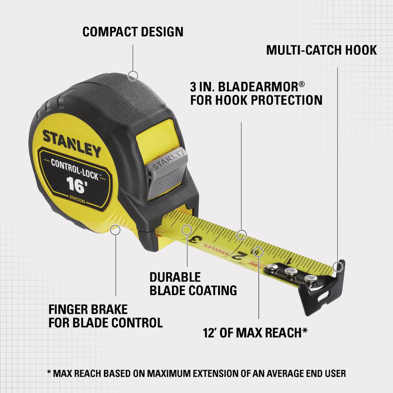 Stanley 16 Ft. Control-Lock Tape Measure