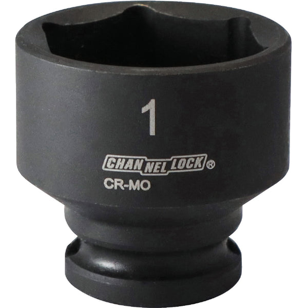 Channellock 3/8 In. Drive 1 In. 6-Point Shallow Standard Impact Socket