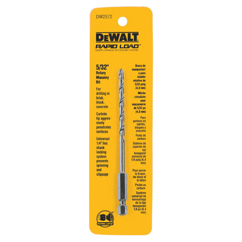 DEWALT 5/32 In. x 5 In. Rotary Masonry Drill Bit