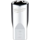 Milwaukee 1/4 In. Drive 8 mm 6-Point Shallow Metric Socket with FOUR FLAT Sides