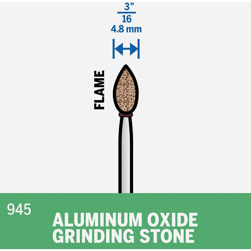 Dremel 3/16 In. Aluminum Oxide Grinding Stone