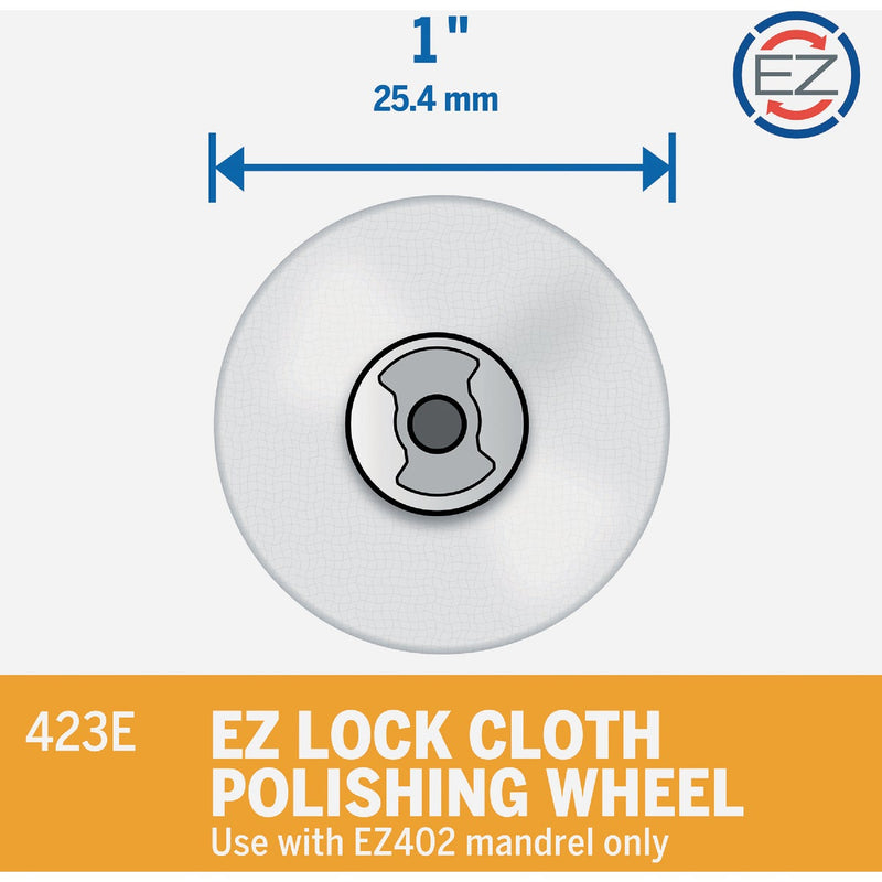 Dremel EZ Lock 1 In. Cloth Polishing Wheel