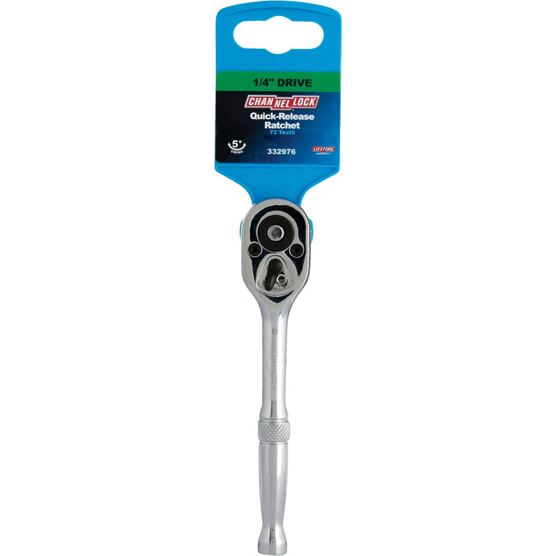 Channellock 1/4 In. Drive 72-Tooth Quick Release Ratchet