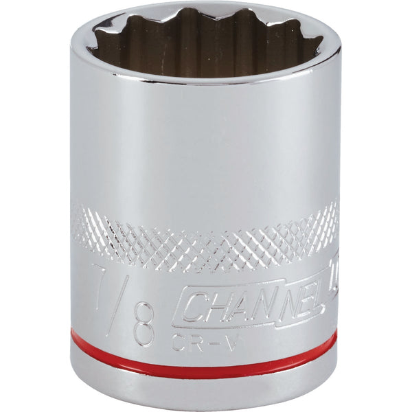 Channellock 1/2 In. Drive 7/8 In. 12-Point Shallow Standard Socket