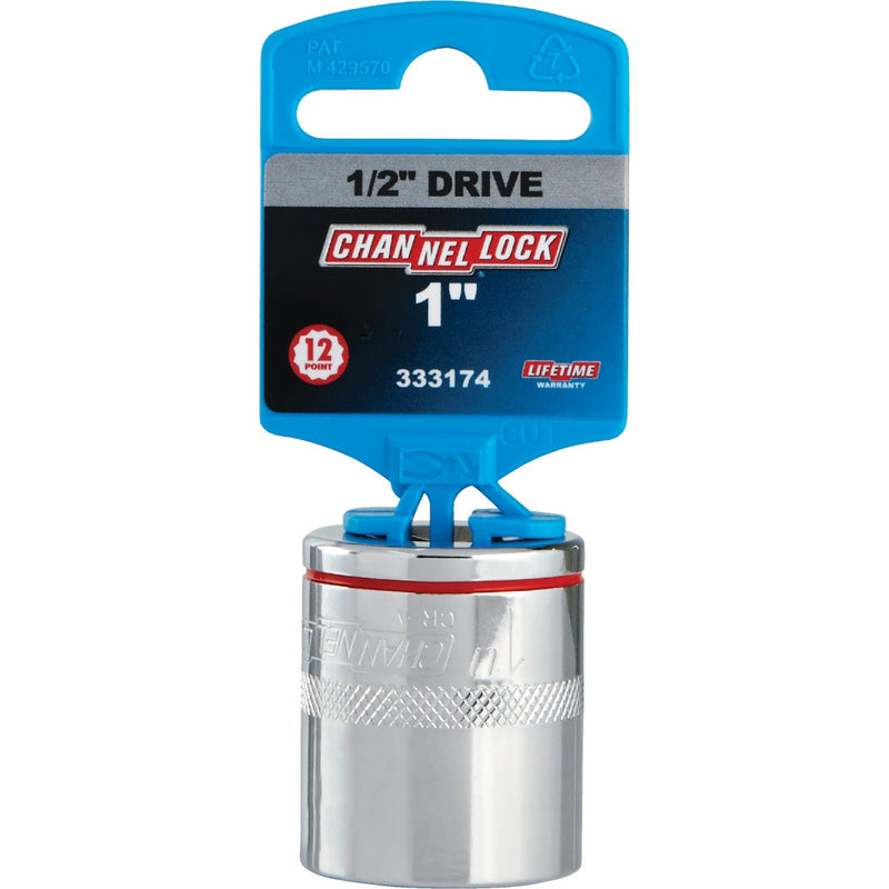 Channellock 1/2 In. Drive 1 In. 12-Point Shallow Standard Socket