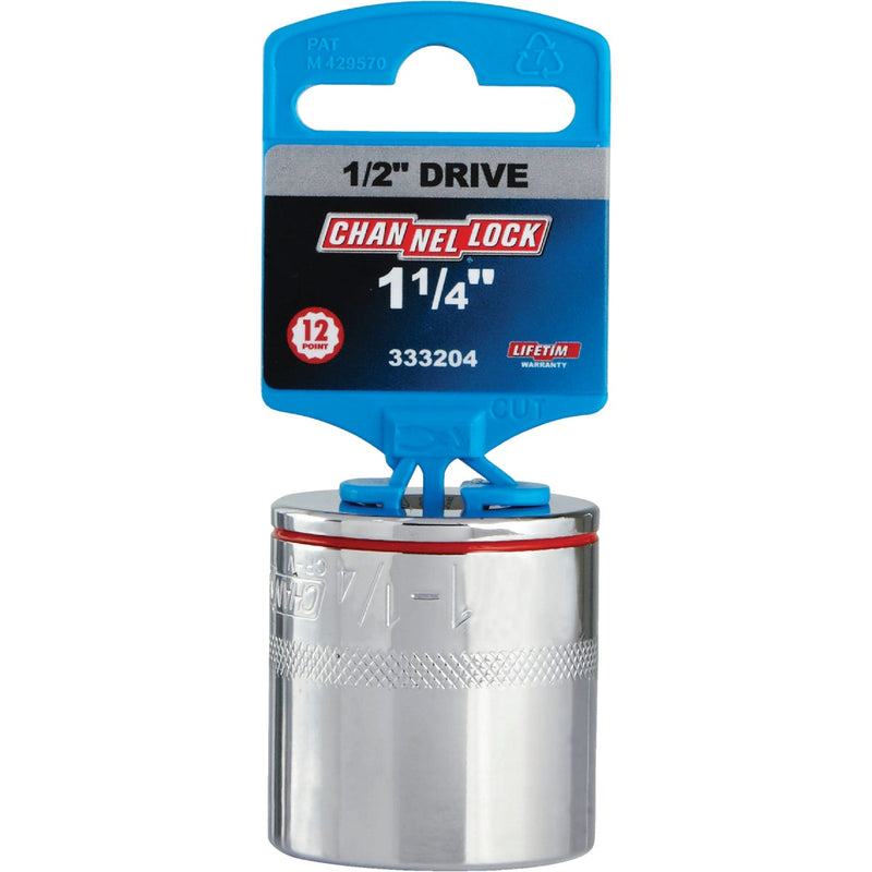 Channellock 1/2 In. Drive 1-1/4 In. 12-Point Shallow Standard Socket