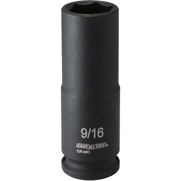 Channellock 3/8 In. Drive 9/16 In. 6-Point Deep Standard Impact Socket