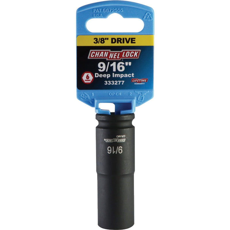 Channellock 3/8 In. Drive 9/16 In. 6-Point Deep Standard Impact Socket