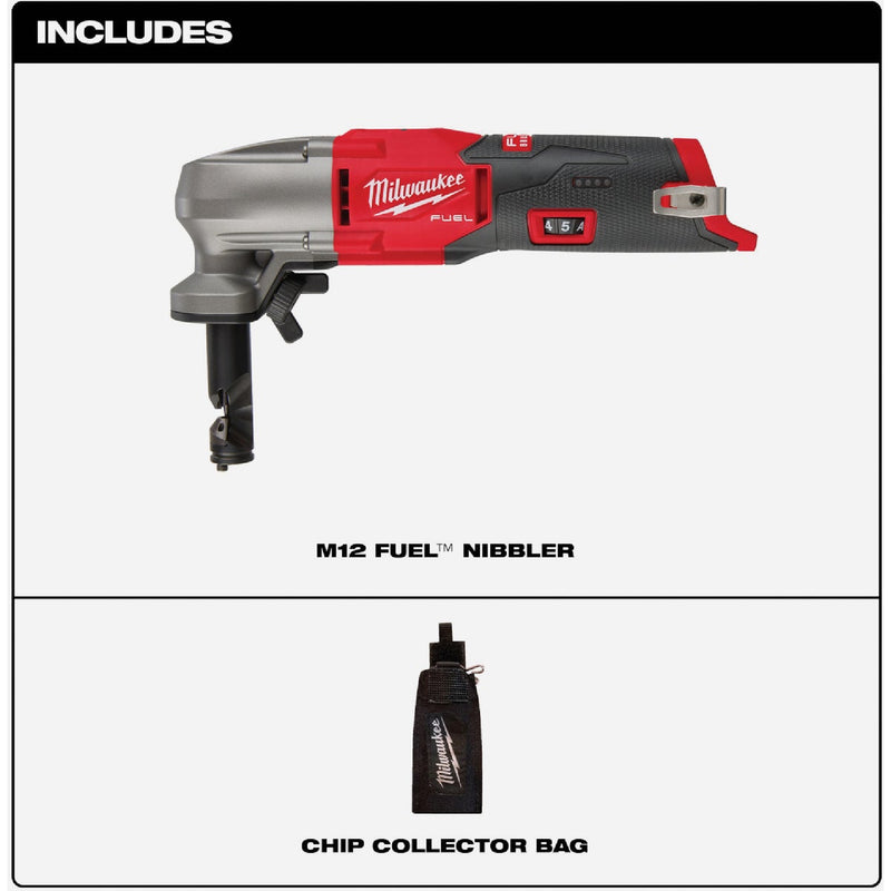 Milwaukee M12 Fuel Lithium-Ion 16 Gauge Variable Speed Nibbler (Tool Only)